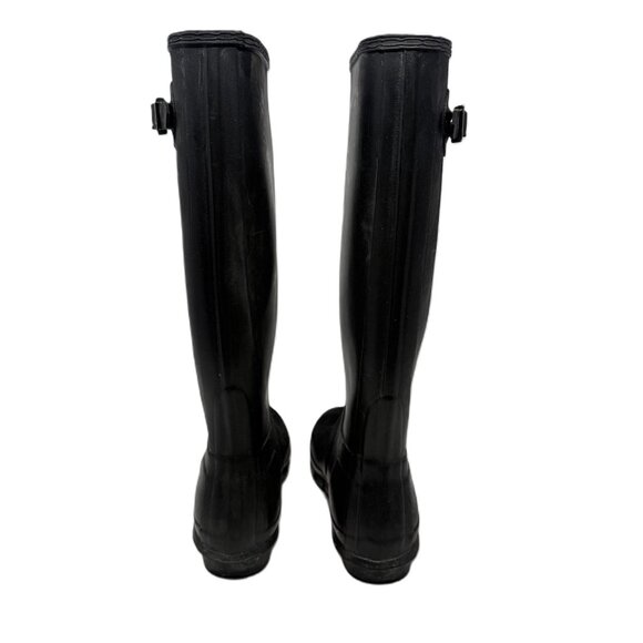 Hunter Women's Original Tall Gloss Rain Boots Size 9 Black Utility Chic - Picture 4 of 12